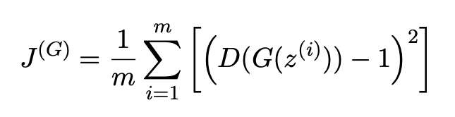 DCGAN Generator Loss Equation